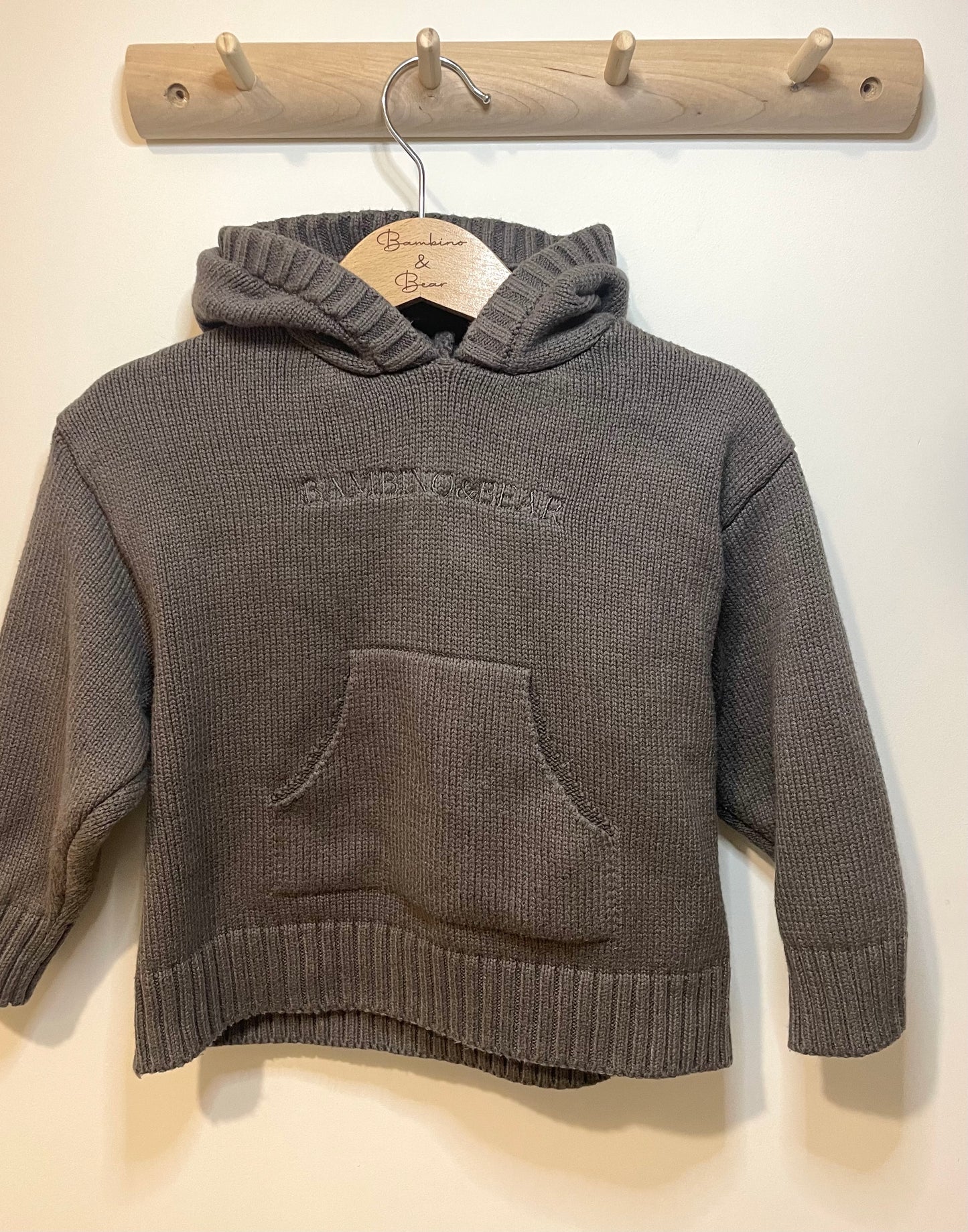 Bambino & bear knitted hoodie